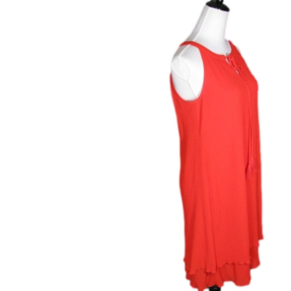 NEW Worthington Fiery Red Bohemian Style Tank Dress Size 4 - Picture 3 of 9